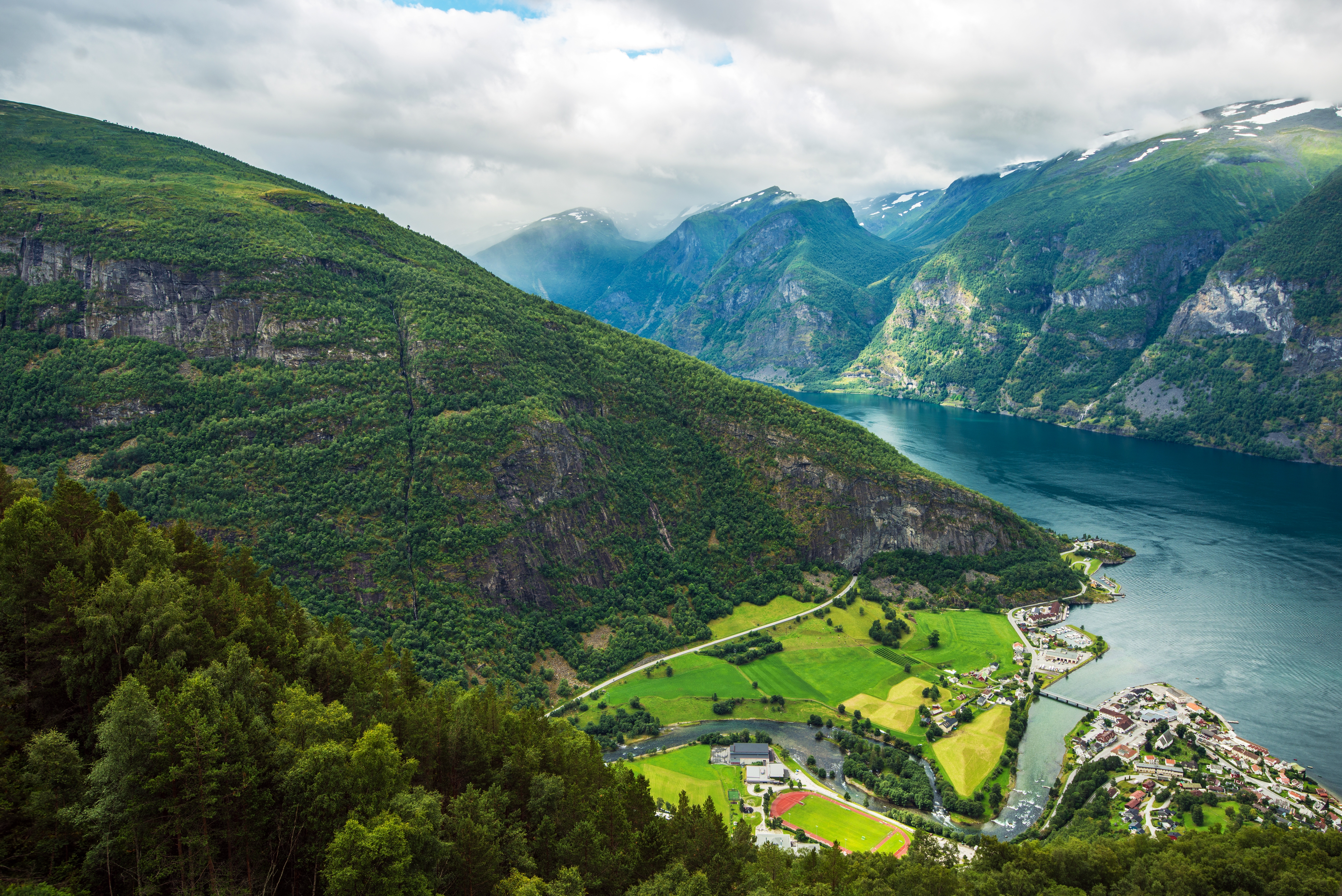 Aurlandsvangen Fjord Scenery