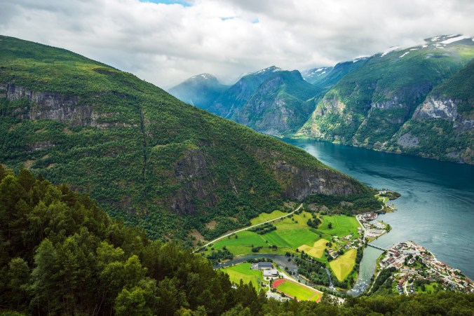 Aurlandsvangen Fjord Scenery